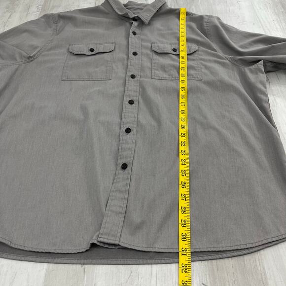 Wrangler Gray Short Sleeve Collared Button Down Pockets Lightweight Shirt 2XL - Picture 8 of 8